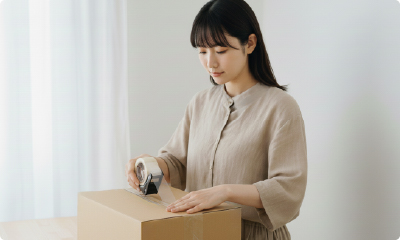 ２．お品物を梱包・配送 画像